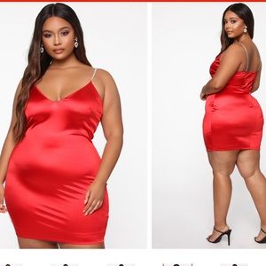 Brand new satin red dress